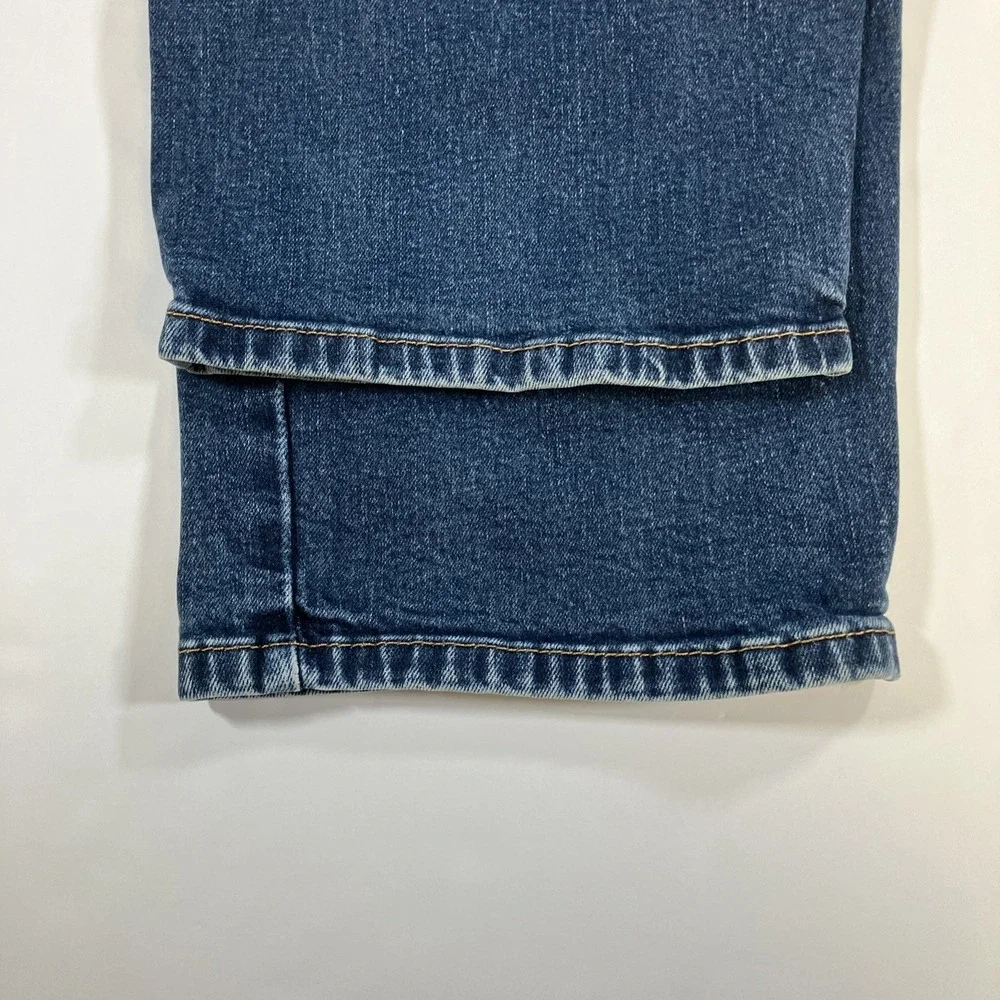 Levi's 550 Relaxed‎ Fit Jeans Mens 46x30 Dark Wash Blue Tapered Stretch Denim